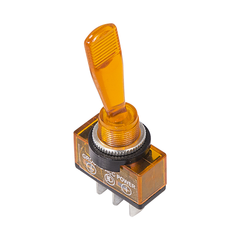 Тумблер Rexant 12v 20а 3c on-off однополюсный с желтой подсветкой asw-13d 36-4372