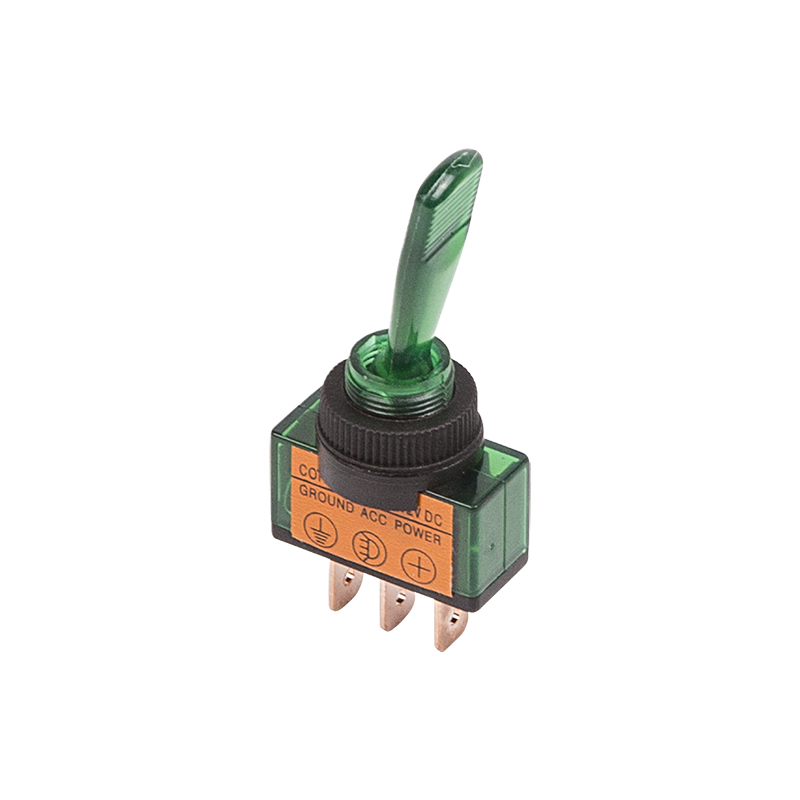 Тумблер Rexant 12v 20а 3c on-off однополюсный с зеленой подсветкой asw-13d 36-4373