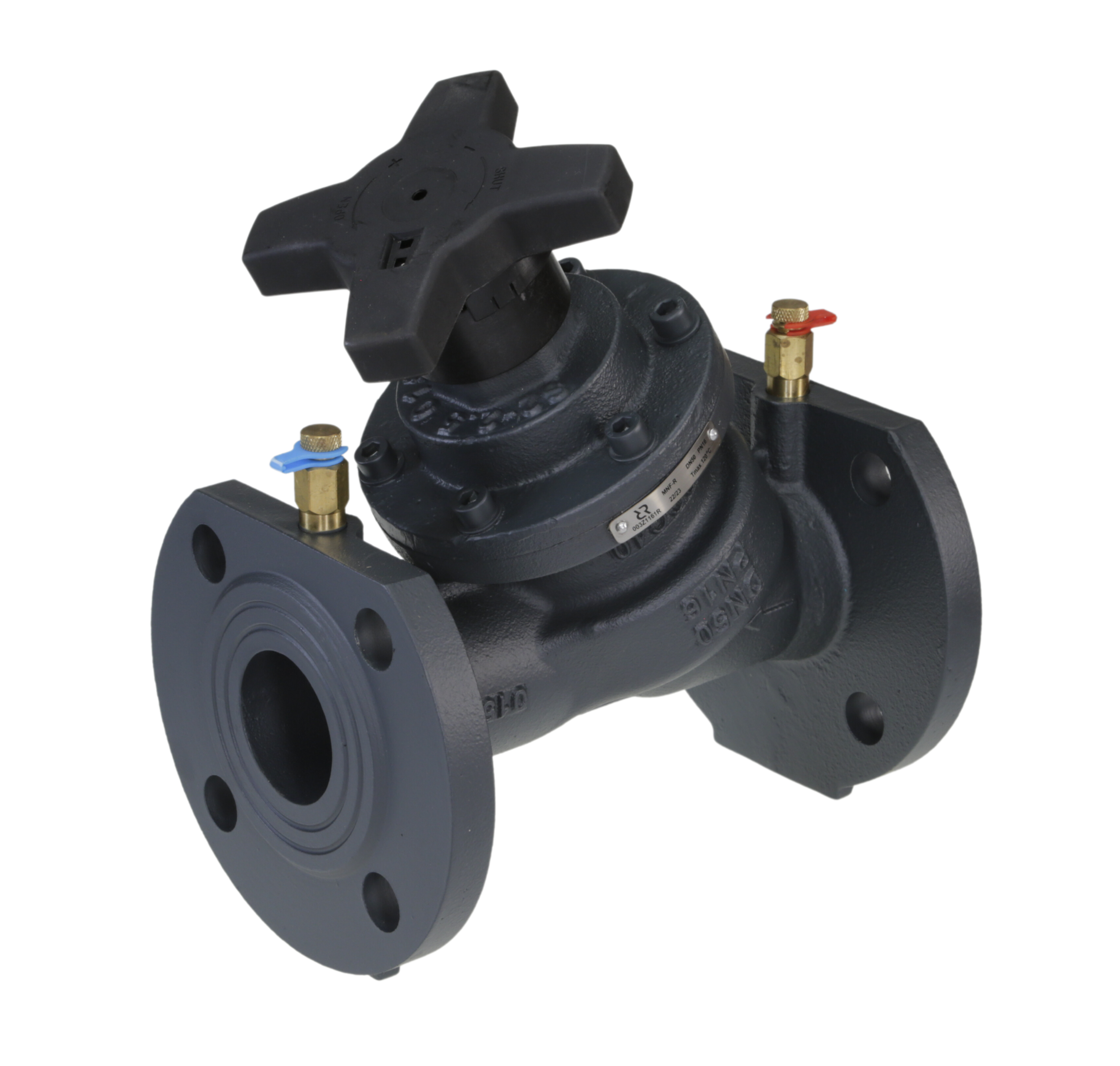 Ручной балансировочный клапан Ридан MNF-R DN32 фланцевый PN25 Tmax 120C