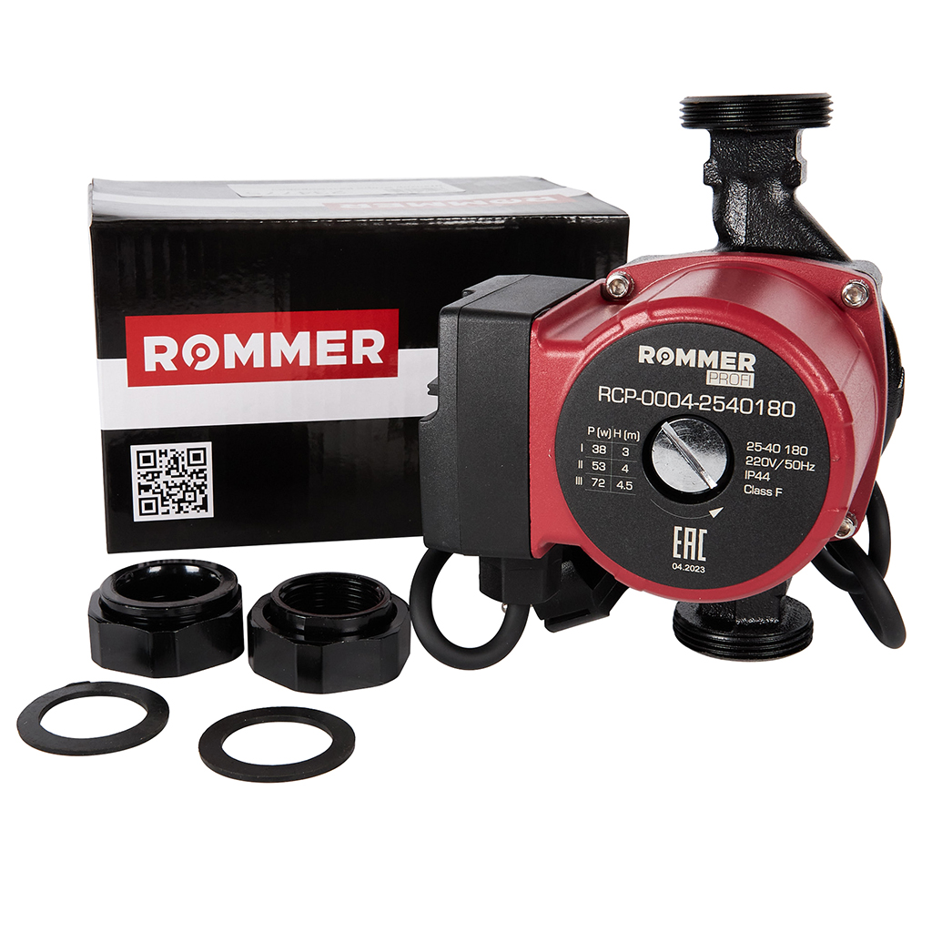 Циркуляционный насос ROMMER RCP-0004 25/40-180 заказать со складов по всей России