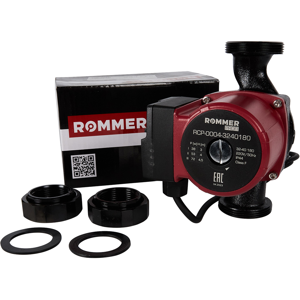 Циркуляционный насос ROMMER RCP-0004 32/40-180 купить по цене 3993 руб.