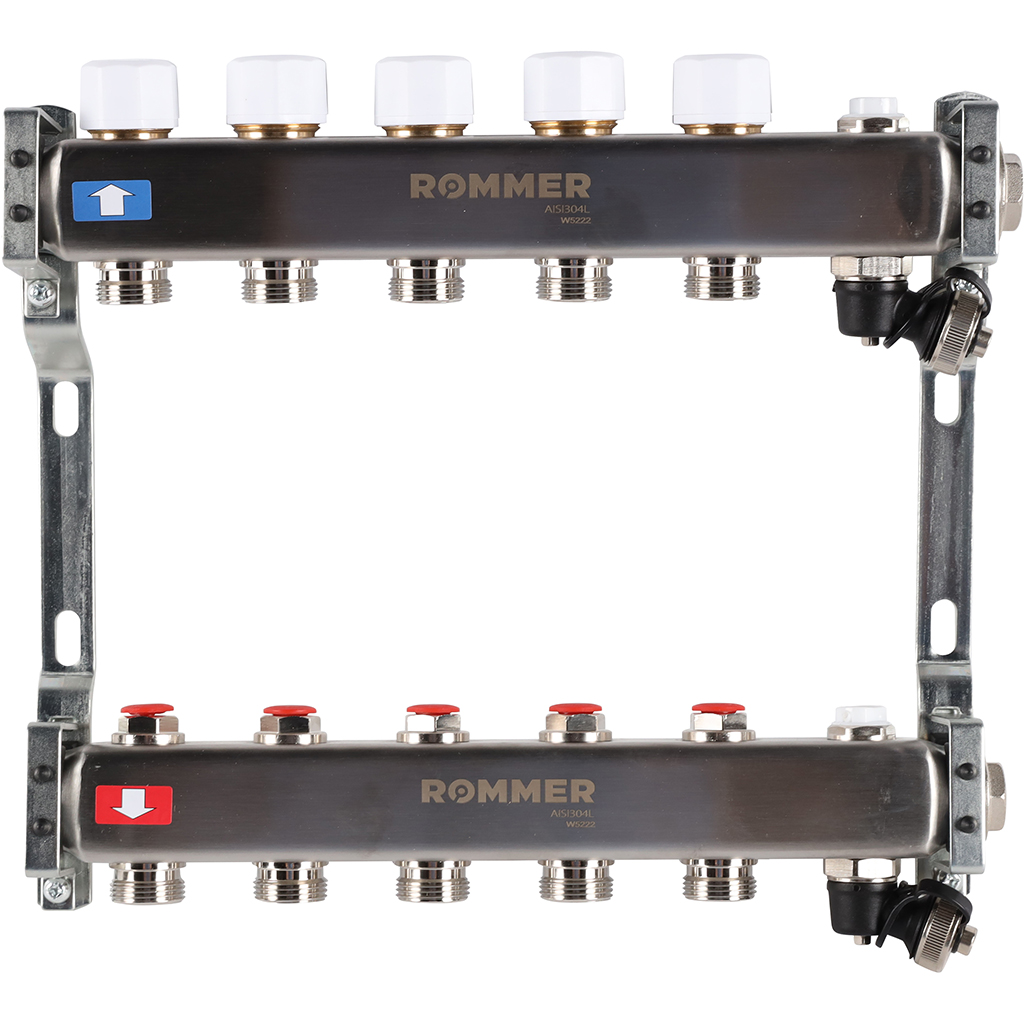 Коллектор из нержавеющей стали ROMMER RMS-3201 5 выходов заказать со складов по всей России