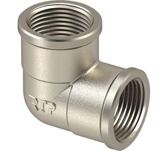 Угольник РОСТУРПЛАСТ D3/4"х90° BP/BP латунь никелированная