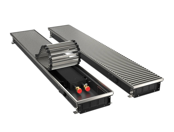 Конвектор внутрипольный Royal Thermo 75/200/1400-DG-U-NA PF Heat с естественной конвекцией