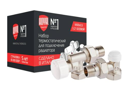 "Набор термостатический для радиатора осевой Royal Thermo 1/2 М30x1,5"