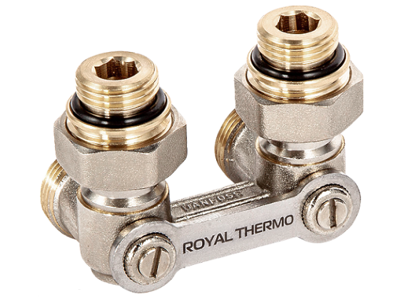 Узел нижнего подключения угловой ROYAL THERMO ½"х3/4"EK
