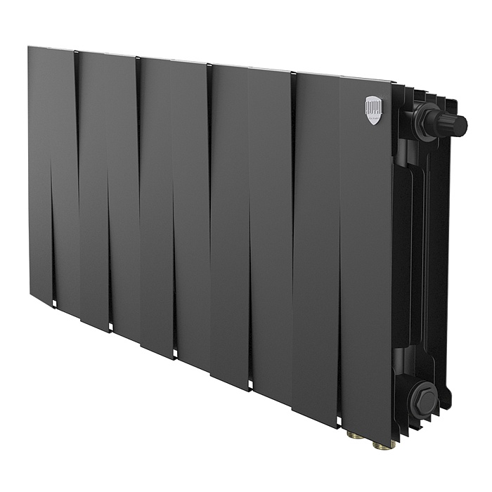 Радиатор биметаллический Royal Thermo PianoForte 300 Чёрный - 10 секц., Новый
