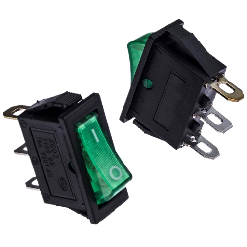 Клавишный переключатель RUICHI KCD3-101N-C3-G/3P on-off купить с доставкой по РФ