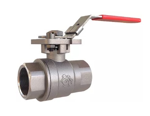 Кран шаровой полнопроходной РАШВОРК 7015 DN025 PN63, CF8M / AISI316 / PTFE, ВР/ВР, ISO 5211, рукоятка-рычаг, кв.11мм