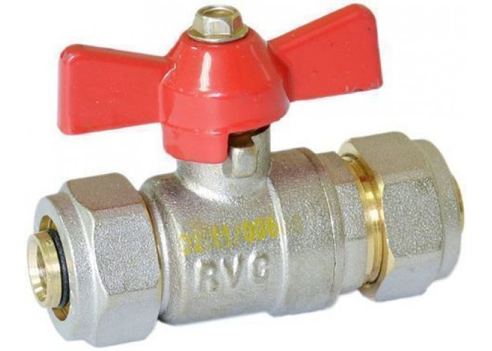 КРАН шаровый 1/2 " (15) под обжим баб. 16-16 цанга/цанга RVC17003 купить с доставкой по РФ