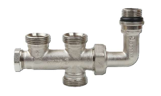 Узел бокового подключения радиатора SANEXT НР 1/2" x ВР 3/4" Евроконус