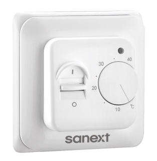 Термостат с дисковым регулятором и датчиком температуры пола SANEXT