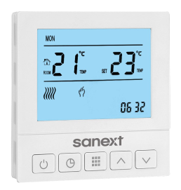 Термостат программируемый, LCD, SANEXT