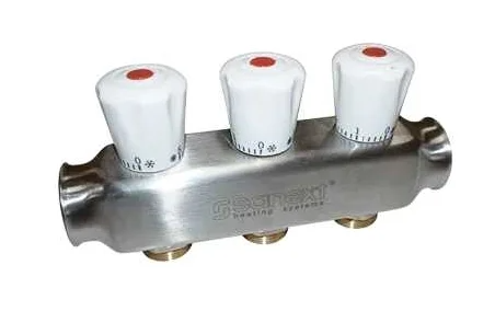Коллектор квартирный SANEXT ВР 1"х 2 контура НР 3/4" евроконус