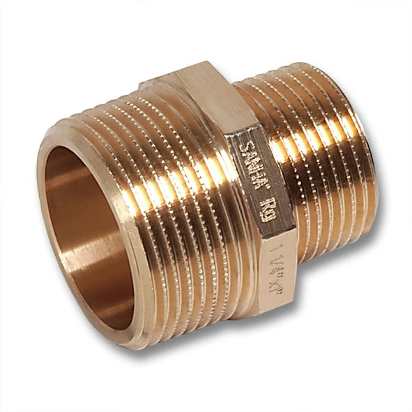 Ниппель редукционный Sanha DN3/4"x1/2" латунь