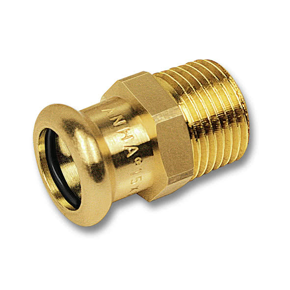 Переходник Sanha 8000 28-3/4" пресс-резьба наружная бронза