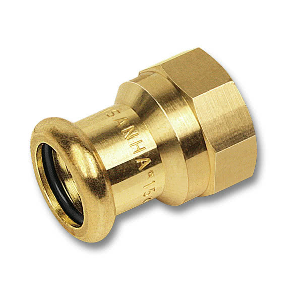 Переходник Sanha 8000 22-1/2" пресс-резьба внутренняя бронза