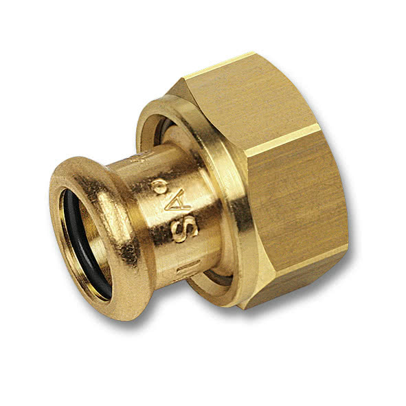 Муфта Sanha 8359G 15x3/4" с накидной гайкой с плоским уплотнением бронза купить с доставкой по РФ