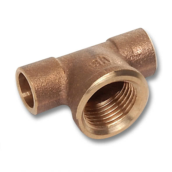 Тройник Sanha SA 4130G DN15-1/2"-15 пайка-резьба внутренняя бронза
