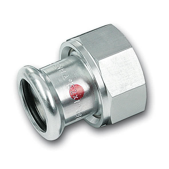 Переходник Sanha 24000  DN28-1 1/4" пресс-резьба внутренняя сталь оцинкованная с накидной гайкой