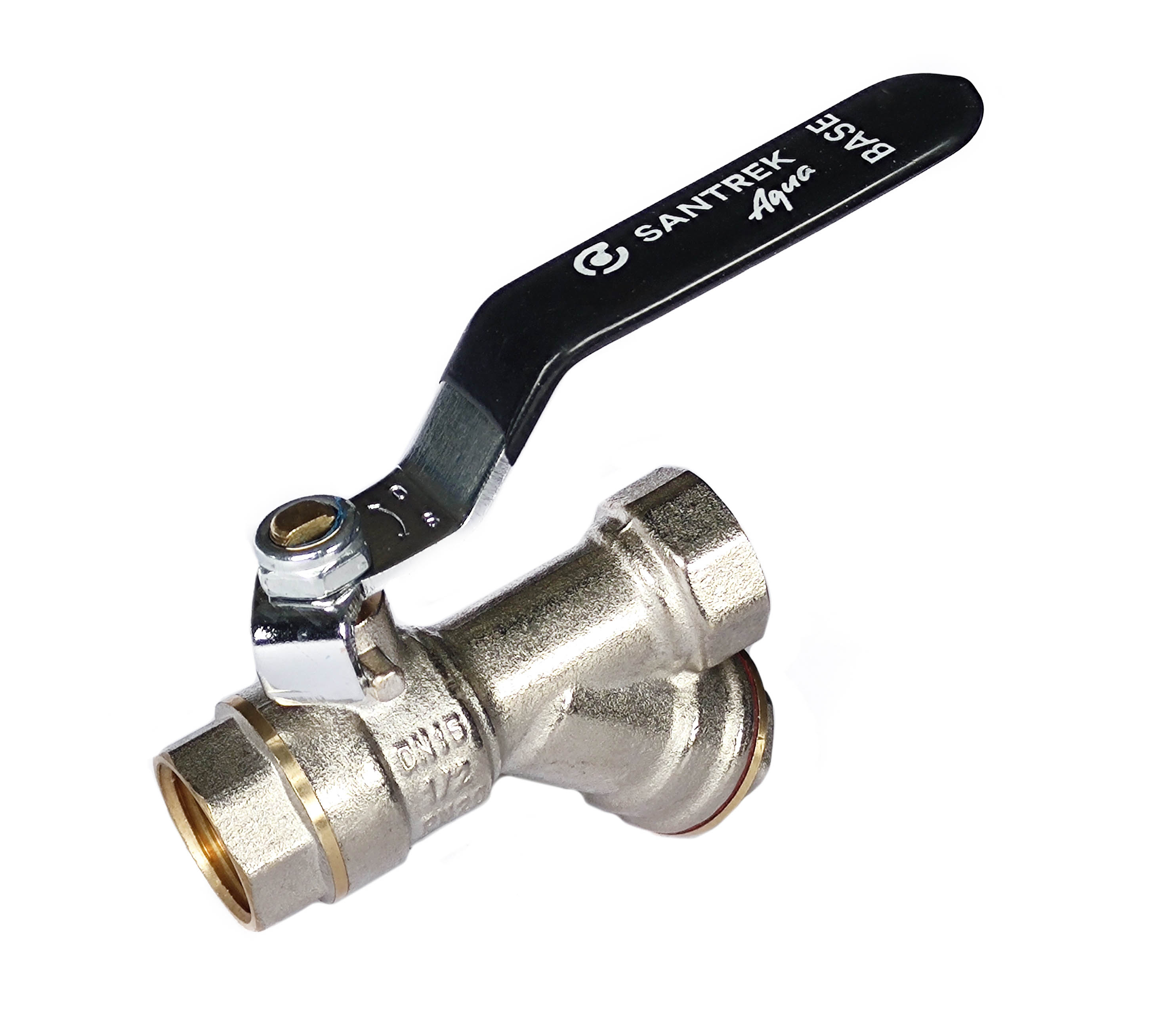 Кран шаровой SANTREK AQUA Base 1/2" с фильтром руч PN 20 купить с доставкой по РФ