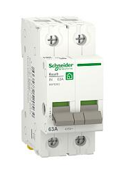 Выключатель нагрузки 2п 63А Resi9 (мод. рубильник) Schneider Electric R9PS263