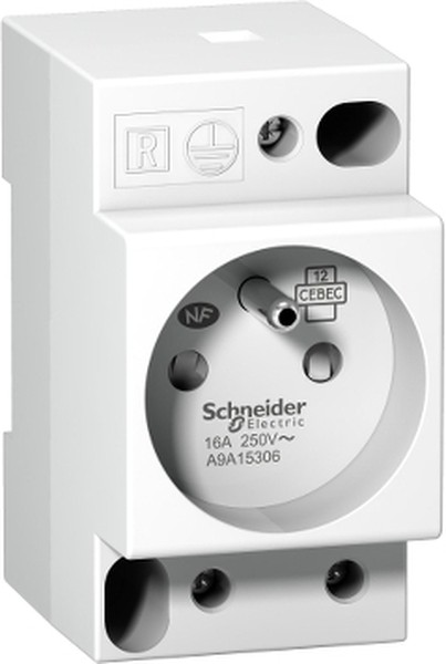 Розетка модульная Schneider Electric Acti 9, iPC DIN, 16A, 250В, белый