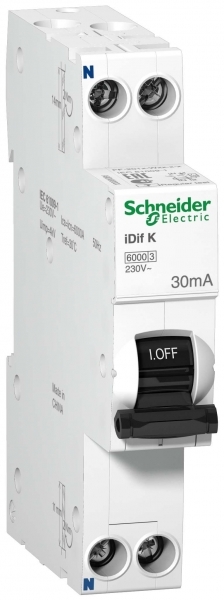 Выключатель автоматический Schneider Electric Acti9 дифференциального тока 2п C 25А 30мА AC 6кА iDif K купить с доставкой по РФ