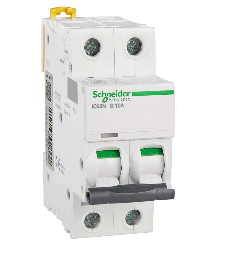 Автоматический выключатель Schneider Electric iC65N 2P 10А 6кА (хар-ка B) купить с доставкой по РФ