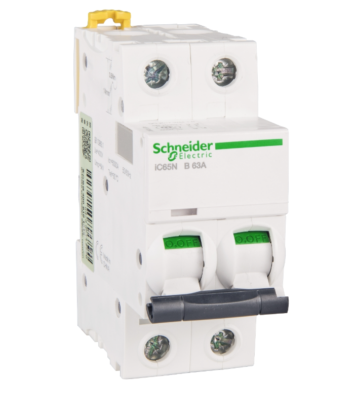 Автоматический выключатель Schneider Electric iC65N 2P 63А 6кА (хар-ка B) купить с доставкой по РФ