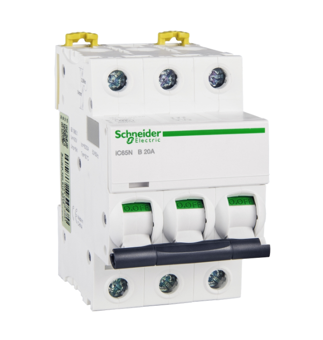 Автоматический выключатель Schneider Electric iC65N 3P 50А 6кА (хар-ка B)  купить с доставкой по РФ