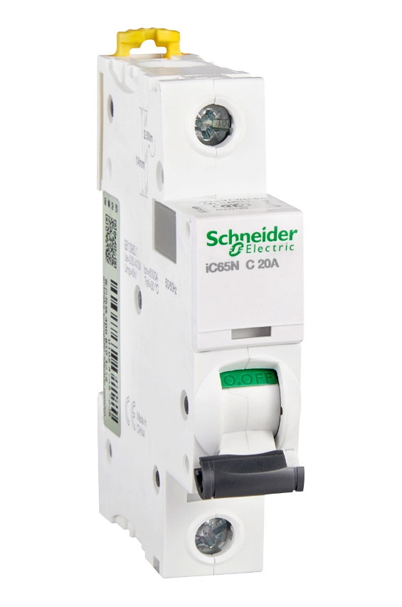Автоматический выключатель Schneider Electric iC65N 1P 20А 6кА (хар-ка C) купить с доставкой по РФ