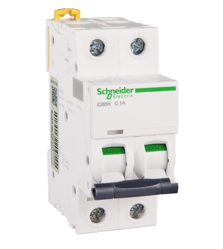 Автоматический выключатель Schneider Electric iC65N 2P 1А 6кА (хар-ка C) купить с доставкой по РФ