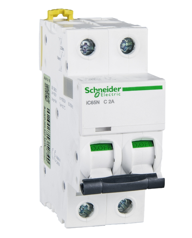 Автоматический выключатель Schneider Electric iC65N 2P 2А 6кА (хар-ка C) купить с доставкой по РФ