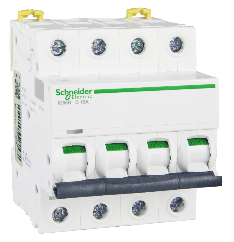 Автоматический выключатель Schneider Electric iC65N 4P 16А 6kA (хар-ка C) купить с доставкой по РФ