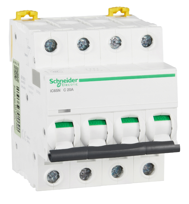 Автоматический выключатель Schneider Electric iC65N 4P 20А 6кА (хар-ка C) купить с доставкой по РФ