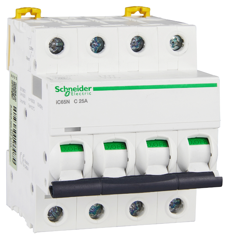 Автоматический выключатель Schneider Electric iC65N 4P 25А 6кА (хар-ка C) купить с доставкой по РФ