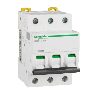 Автоматический выключатель Schneider Electric Acti9 iC65N 3P 10А D 6кА купить с доставкой по РФ