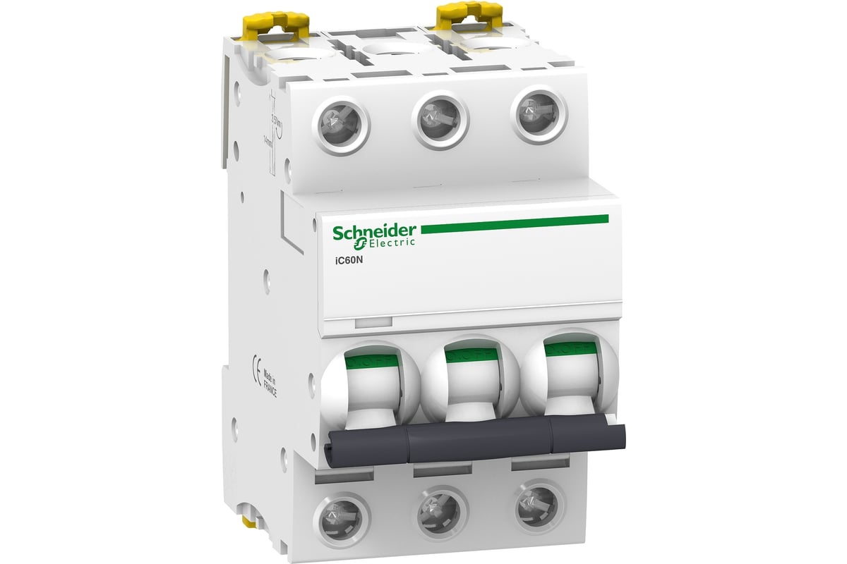Выключатель автоматический iC60N 3П 3A B Acti9 Schneider Electric