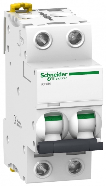 Выключатель автоматический модульный Schneider Electric Acti9 iC60N 2п C 1А 6кА купить с доставкой по РФ