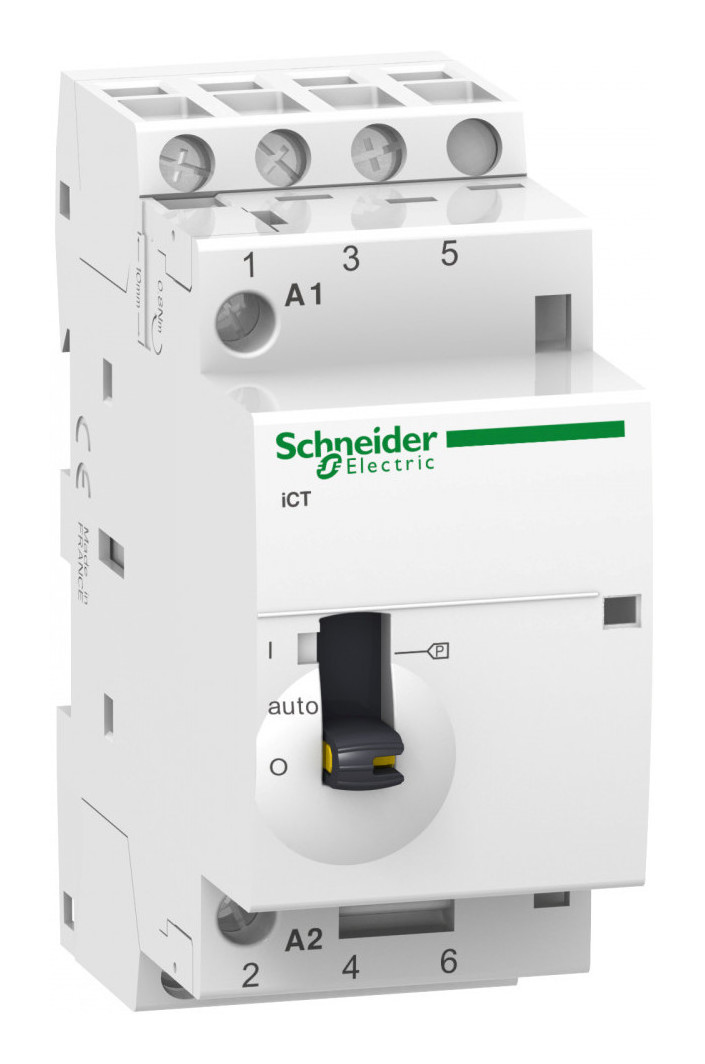 Модульный контактор Schneider Electric Acti 9 с ручным управлением iCT25A 3Н купить с доставкой по РФ