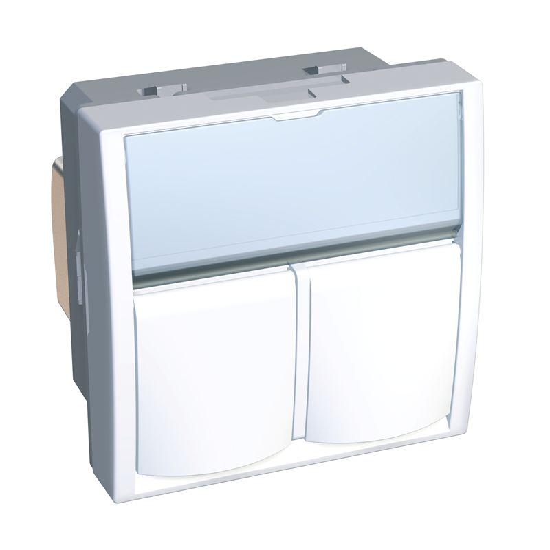 Розетка компьютерная Schneider Electric Altira 2xRJ45 кат.6 неэкранированная полярный белый купить с доставкой по РФ