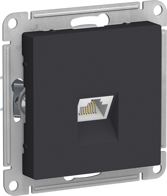 Розетка компьютерная Schneider Electric AtlasDesign, RJ45, категория 5E, карбон