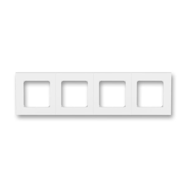 Рамка для розетки и выключателя Schneider Electric Levit 4п бел./ледяной ABB 2CHH015040A6001