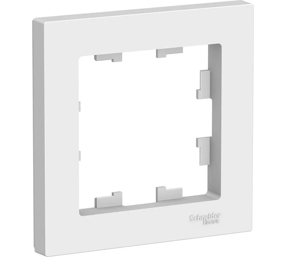 Рамка для розетки и выключателя Schneider Electric Рамка 1-м AtlasDesign бел. SchE ATN000101