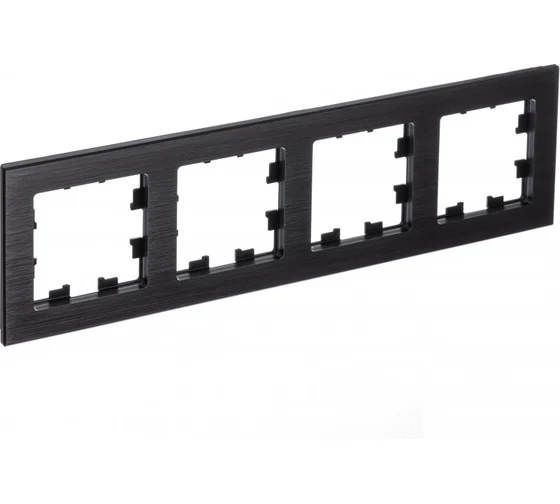 Рамка 4-м AtlasDesign Nature металл оникс SchE ATN312304