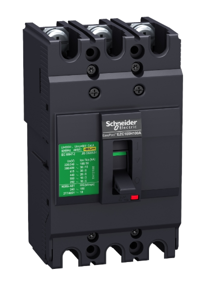 Выключатель автоматический Schneider Electric EZC100 10 KA/400 В 3П/3T 63 A