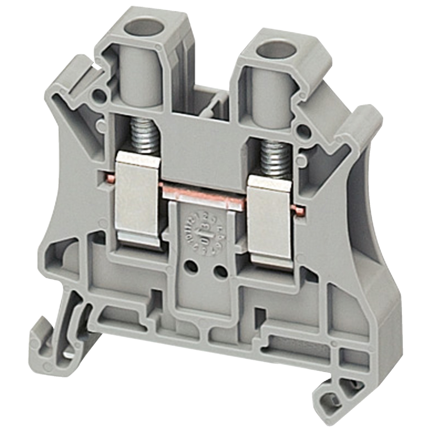 Клеммник винтовой Schneider Electric проходной 6кв.мм 2 точки подкл. NSYTRV62