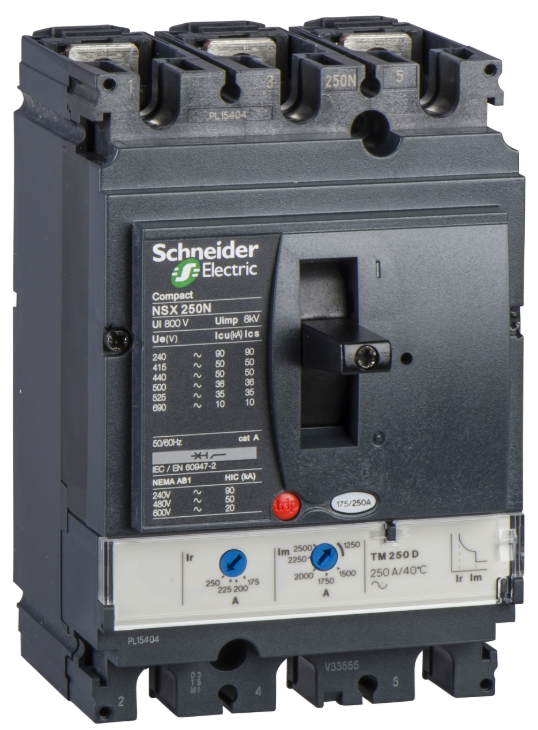 Выключатель автоматический Schneider Electric nsx250f 3п 125 a 36 ка compact nsx