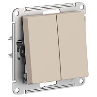 Выключатель Schneider Electric M-Trend двухклавишный в рамку бежевый